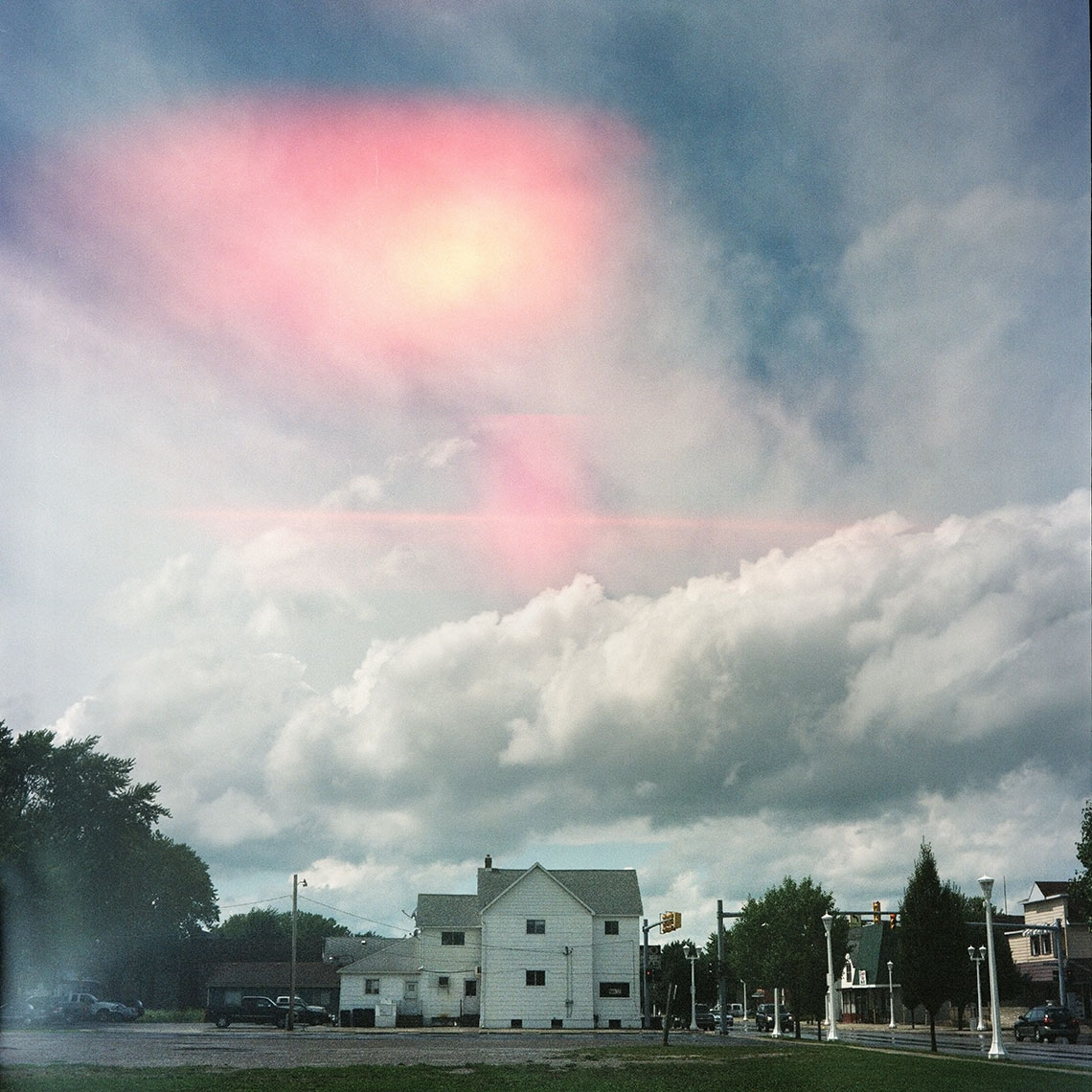 Bell Bar, Bay City, Michigan - Double Exposure with light leak