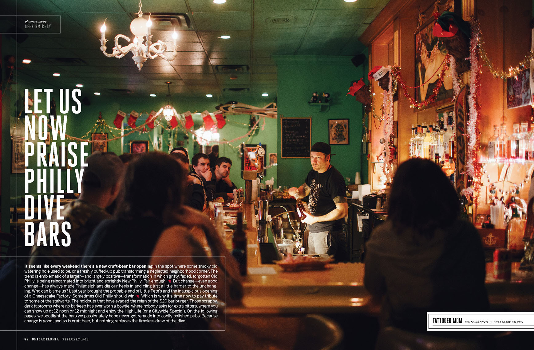 Dive bars of Philadelphia feature for Philadelphia Magazine