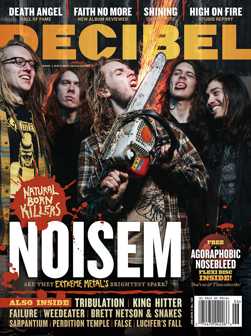 Decibel Magazine cover photo featuring Noisem