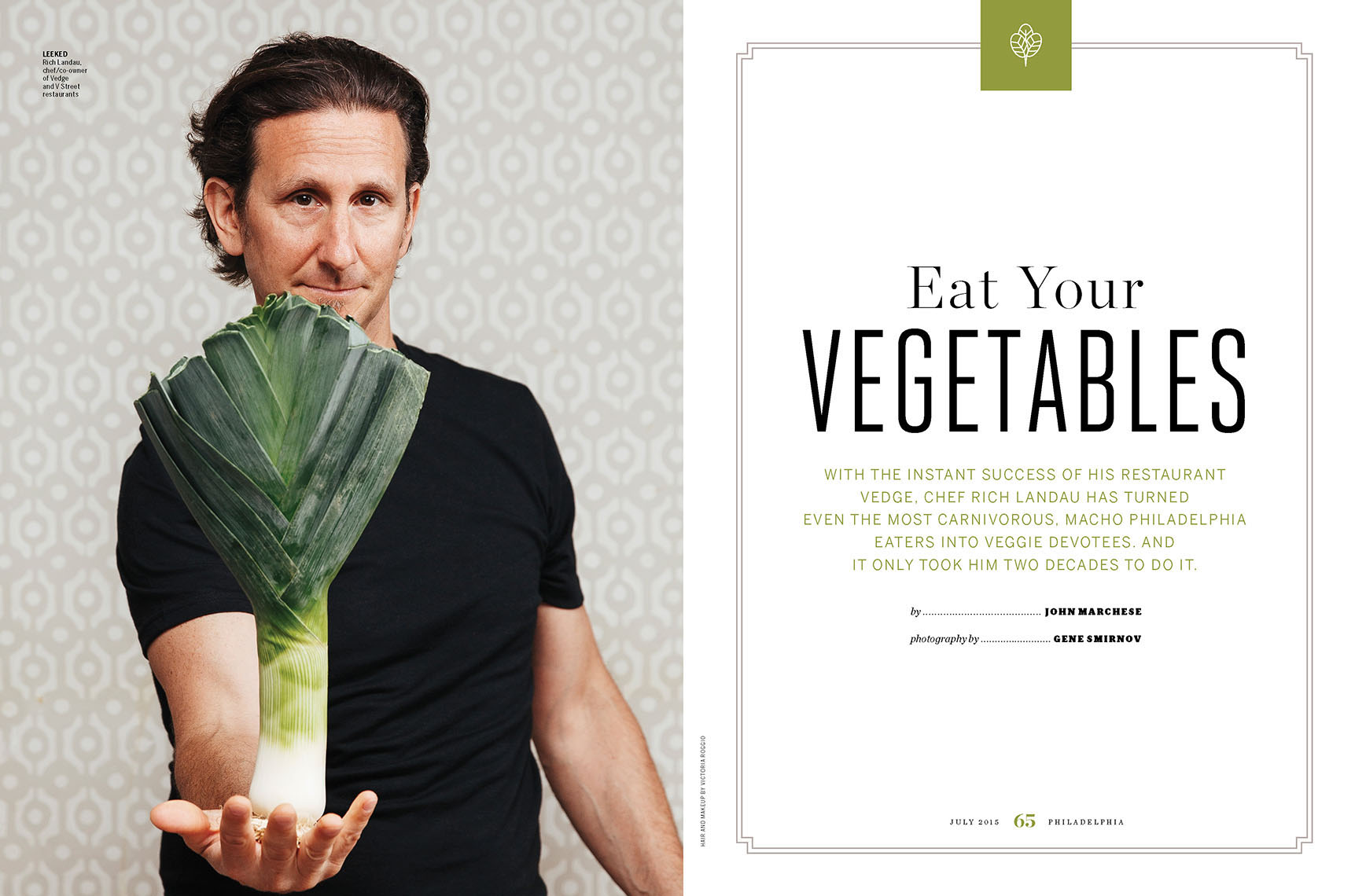 Rich Landau of Vedge for Philadelphia Magazine