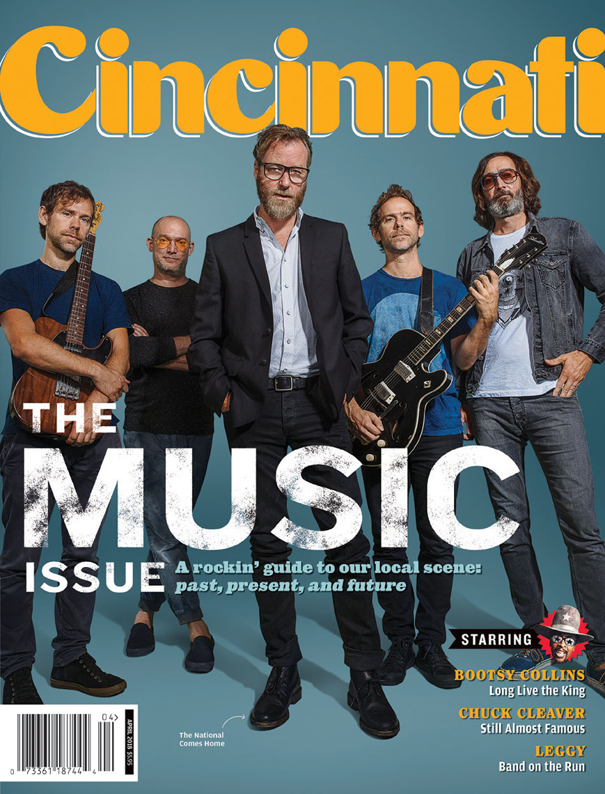 Cincinnati Magazine cover photo with The National
